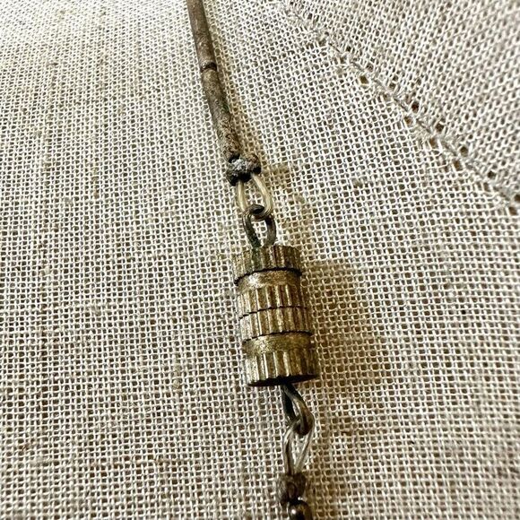 Unakite mother of pearl silver tone double strand  necklace - Picture 9 of 10